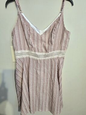 Speechless Red and White Striped Dress